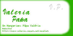 valeria papa business card